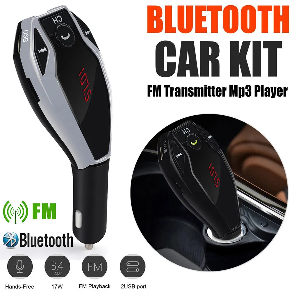 Автомобильный Bluetooth 5 0 fm-передатчик Беспроводной Громкая связь приемник Авто