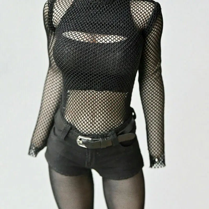 

1/6 Scale Sexy Female clothes Mesh T-shirt See-through Top Clothes Model for 12" TBLeague Figure Body