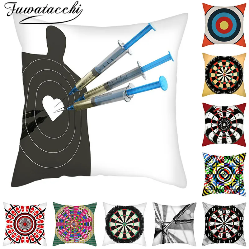 Чехол для подушки Fuwatacchi Darts с реалистичным принтом наволочки декоративные