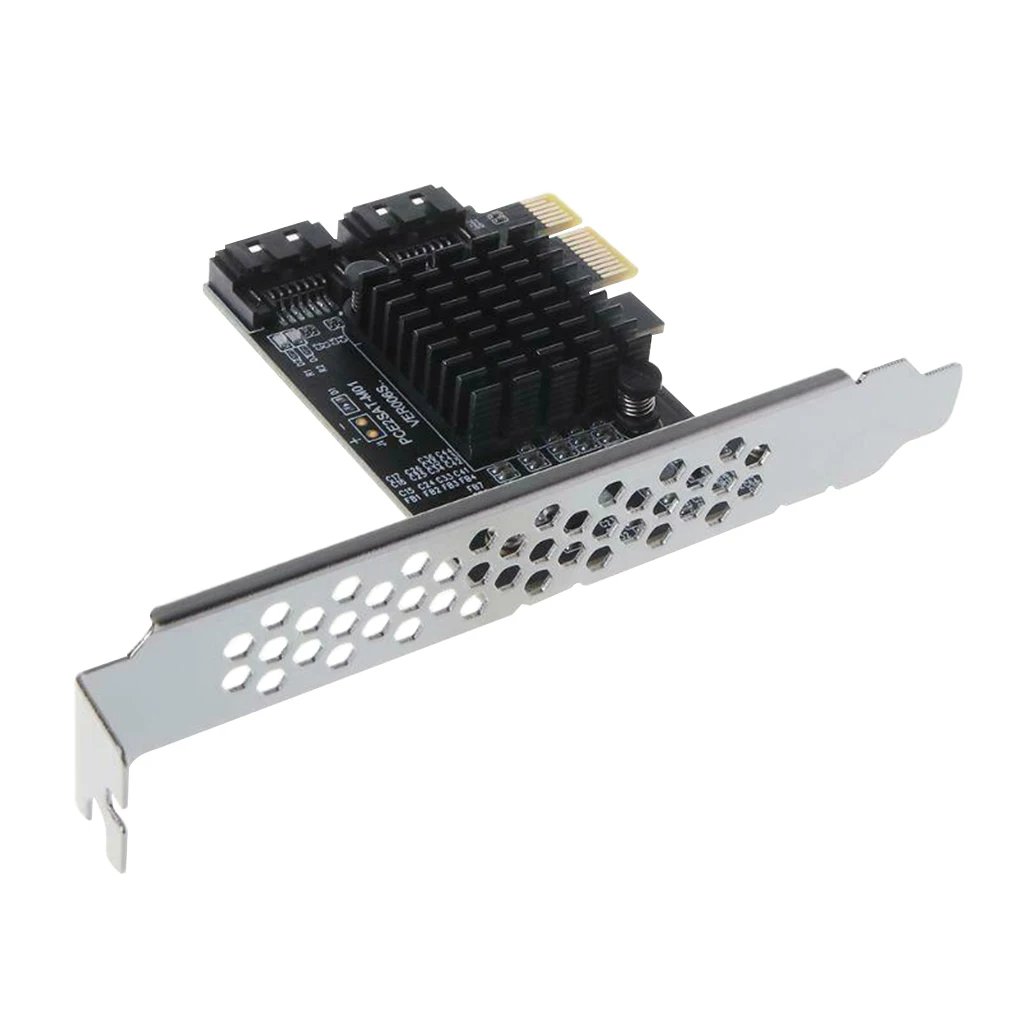 Адаптер SATA PCI E 2 порта 3 0 на PCIe x1 x16 карта расширения e Express конвертер компьютерные