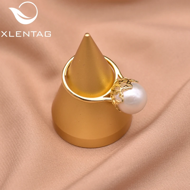 XlentAg натуральный пресноводный жемчуг 925 Стерлинговое серебро обручальное
