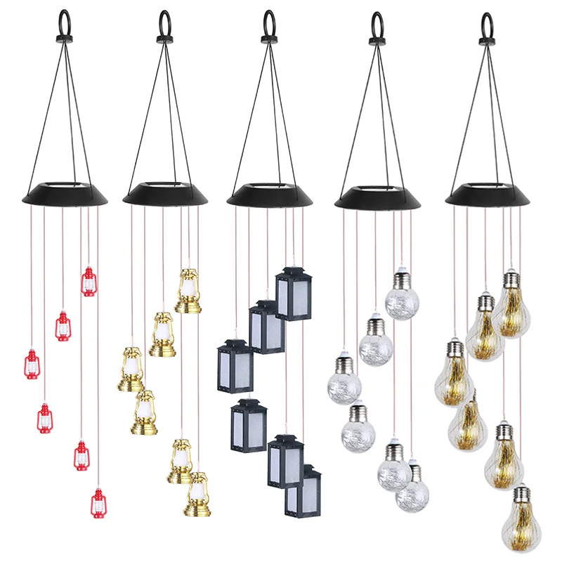 Уличная ветряная лампа на солнечной батарее водонепроницаемая садовая для