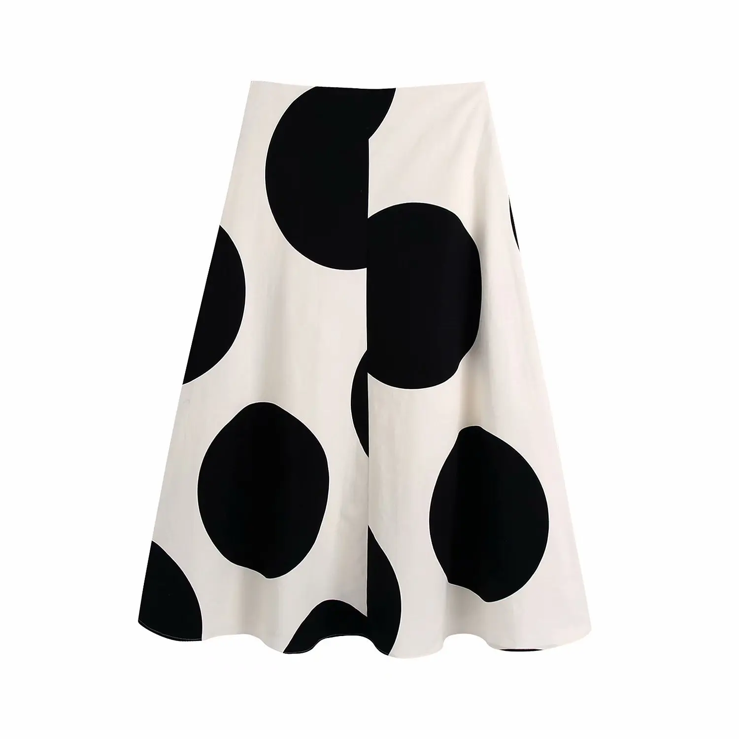 

Юбка-миди Женская в горошек, трапециевидная, на молнии, BA64