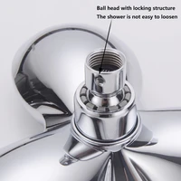 high pressure shower sprinkler head individual angle adjustable swivel jets 3 pedal mode rainfall jetting for bathroom