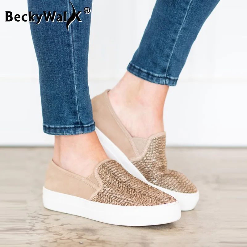 Женские кроссовки Вулканизированная подошва без шнуровки лоферы удобная обувь