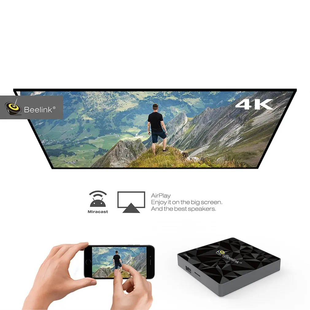Beelink GT1 3g+ 32GG Двухдиапазонная 2,4G& 5,8G wifi 4,0 сетевая tv-приставка