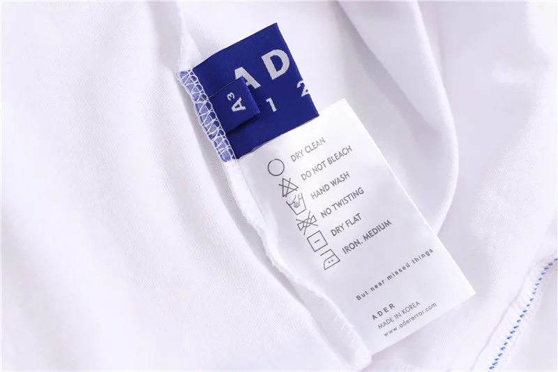 

Embroidery Adererror Logo Women Men T shirts High Quality Tees Streetwear Ader Error T shirt