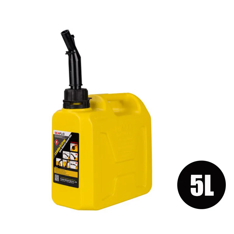 5L Yellow 5L 10L 20L Liter Plastic Spare Fuel Cans Oil Diesel Gasoline Container Jerrycan Oil Motorcycle Car Oil Petrol Can Canister Tanks - Название цвета: 5L Yellow