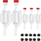 S-образные пневматические замки, пневматический затвор для домашнего пивоварения Carboys, запорный клапан с ферментирующими уплотнениями, прокладка для пищевых продуктов, для изготовления вина