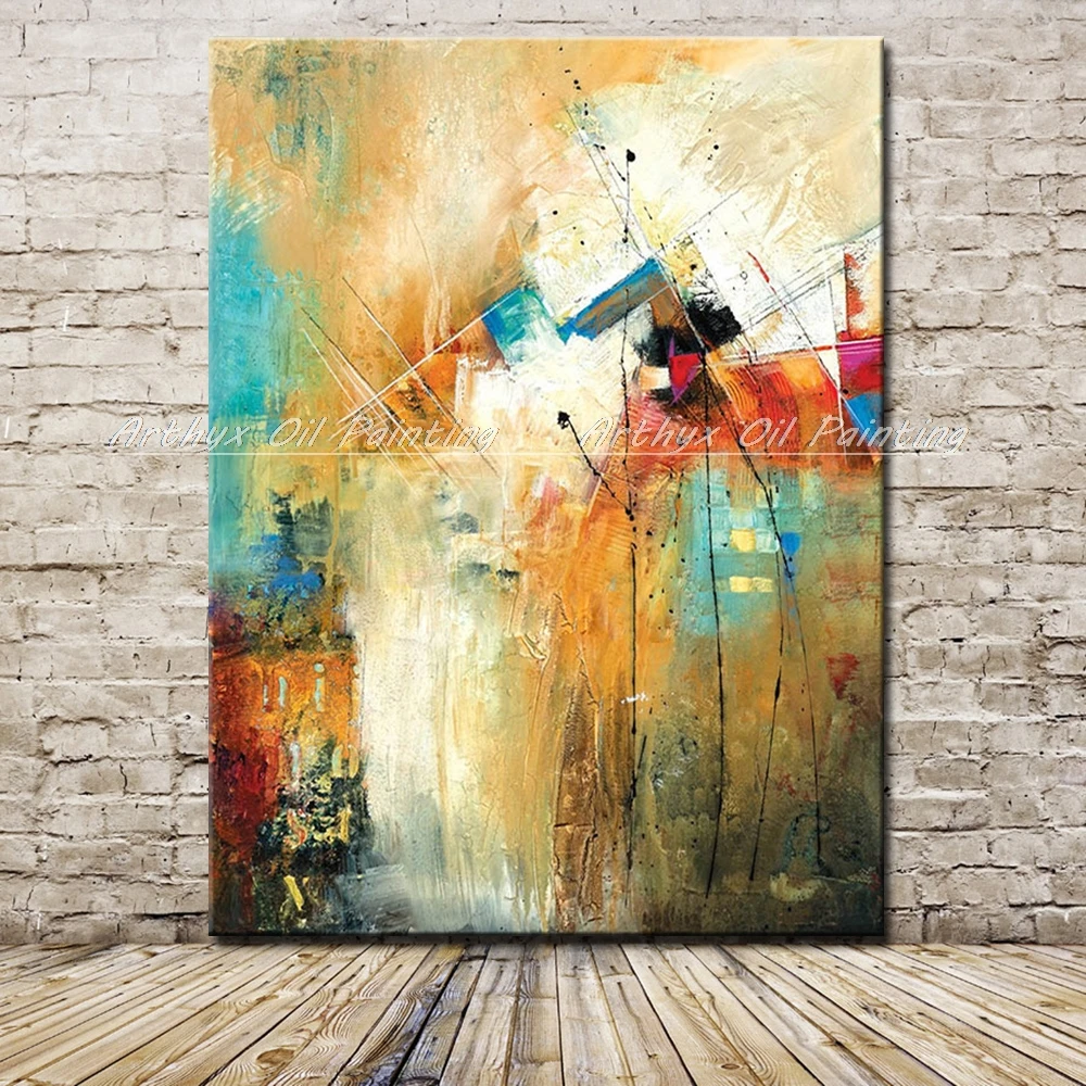 

Arthyx,Art Pictures Hand Painted Abstract Canvas,Oil Paintings Modern Posters Wall Painting For Living Room Home Decoration Gift