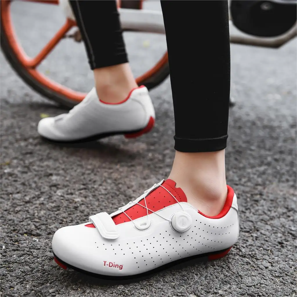 

2021 Professional Athletic Bicycle Cycling Shoes Men Sneakers White Self-Locking Bike Sapatilha Ciclismo Women Road Bike Shoes