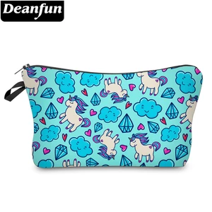 Deanfun сердце печать Алмаз водонепроницаемый Единорог косметичка яркий облако синий дорожный Органайзер подарок 51546