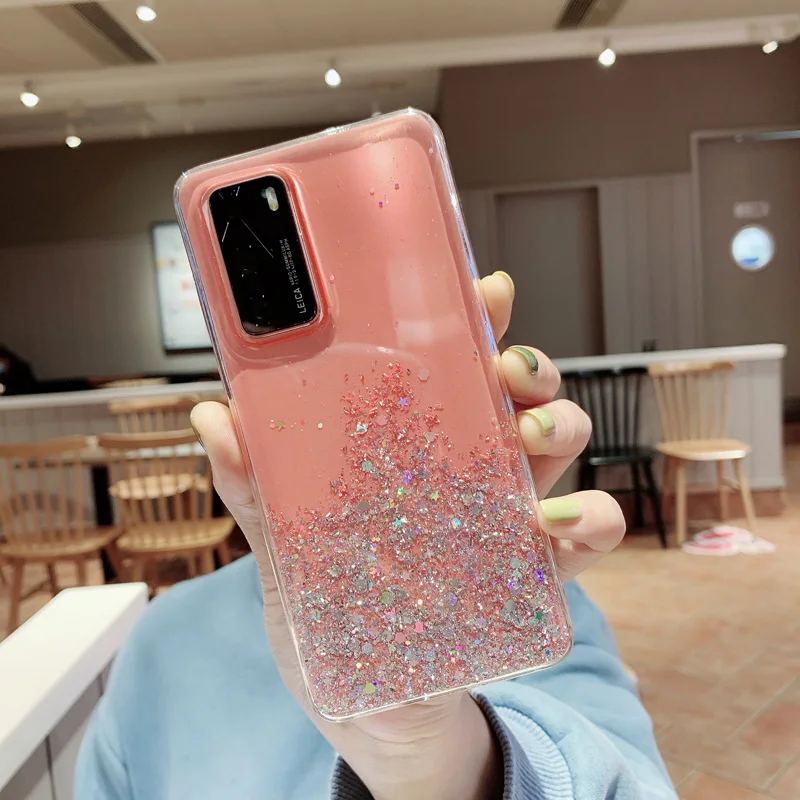 For Honor 10 10i 20S 9 8 Lite V30 Pro V20 Sequins Bling Soft TPU Case Huawei 30S 9A 9X 8A 8S 8X 8C 7A 7C 7S Play | Мобильные