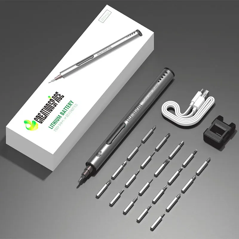 creationspace electric mini cordless precision screwdriver set wireless rechargeable power tools phone repair with s2 bit free global shipping