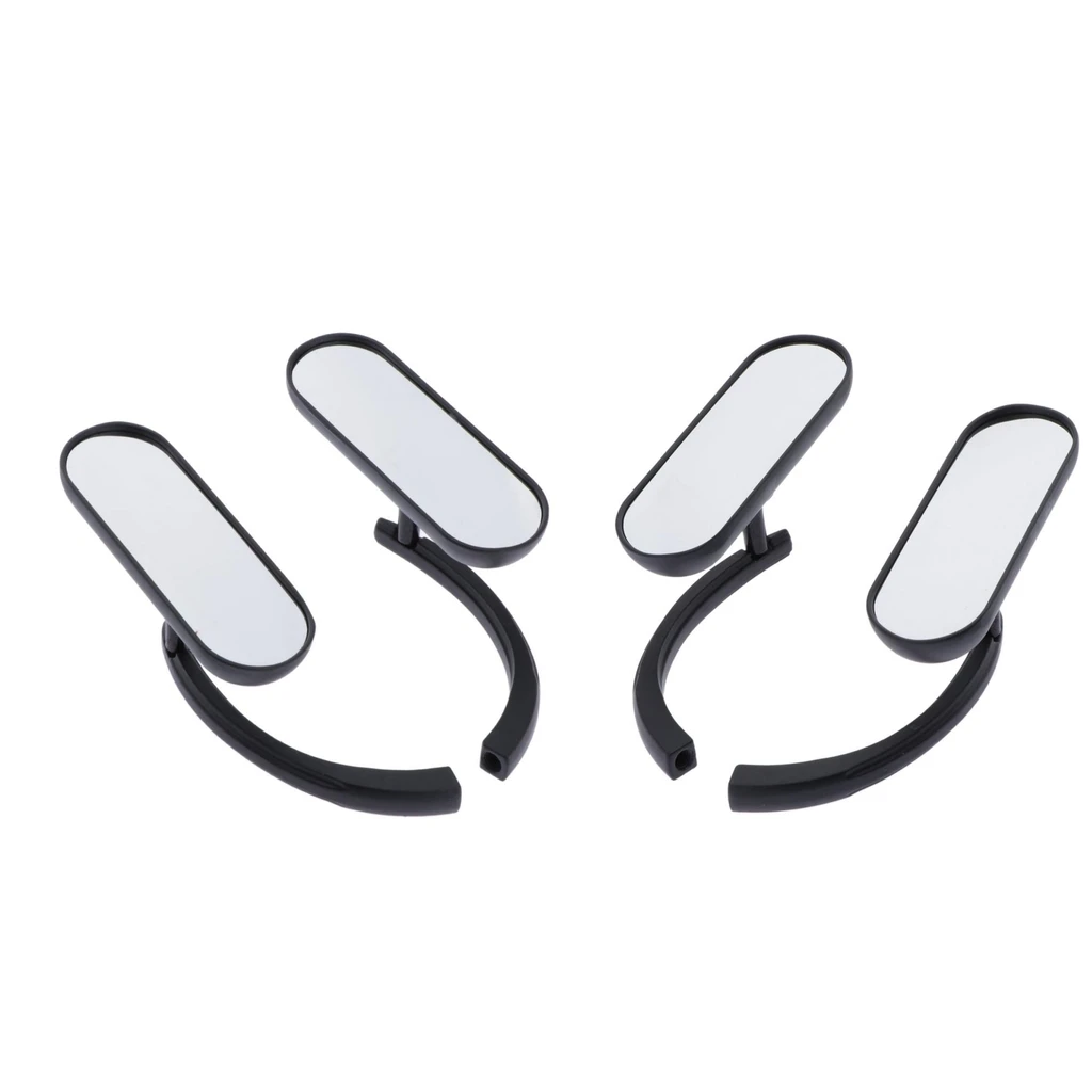 

2x Motorcycle Black Mini Oval Mirrors For Harley Dyna Sportster