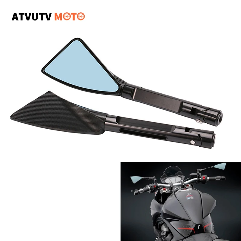 

Мотоциклетное алюминиевое зеркало заднего вида для HONDA Cb400 Dio Hornet Yamaha Fz1 Mt07 Mt09 Kawasaki Z800 Z1000 Benelli Ducati, 1 пара