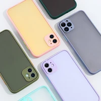 camera lens protection bumper shockproof silicone matte phone cases for iphone12 11 pro max xr xs x 8 7 back cover fundas coque