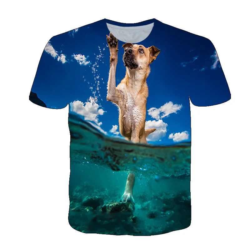 

Party Time Dog Patteren T-shirts For Boys Girls Cute Animal t shirts Summer Short Sleeve Children's Tees Casual Tops T Shirts
