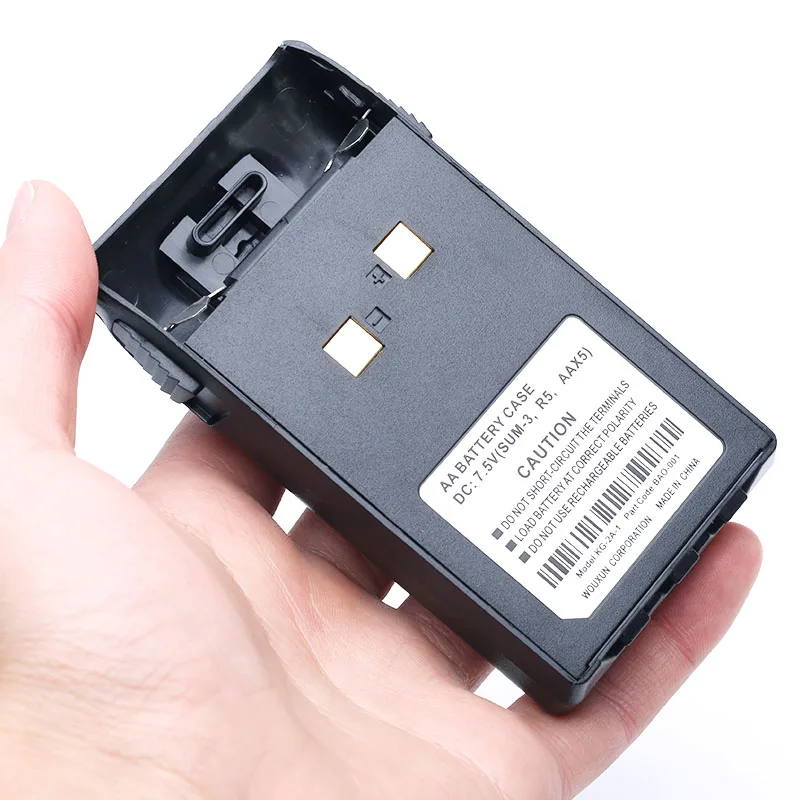 

Battery Shell Case AAX5 Battery Box Case With Belt Clip for Wouxun KG-UVD1P/6D/5D/3D KG-669/679/689Plus/703/810Etc Walkie Talkie