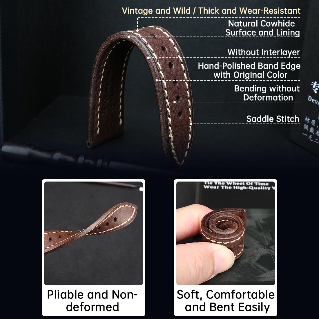 watch band 20mm 22mm 24mm genuine leather watch strap butterfly buckle watchband for samsung huawei panerai watch bracelet belt free global shipping