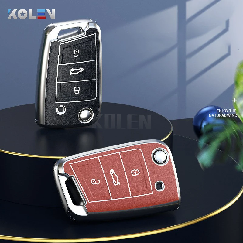 

Чехол для автомобильного ключа, ТПУ, для VW, Golf 7, MK7, Tiguan, MK2, Seat Ibiza, Leon, FR 2, Ateca, Altea, Skoda Octavia, A7