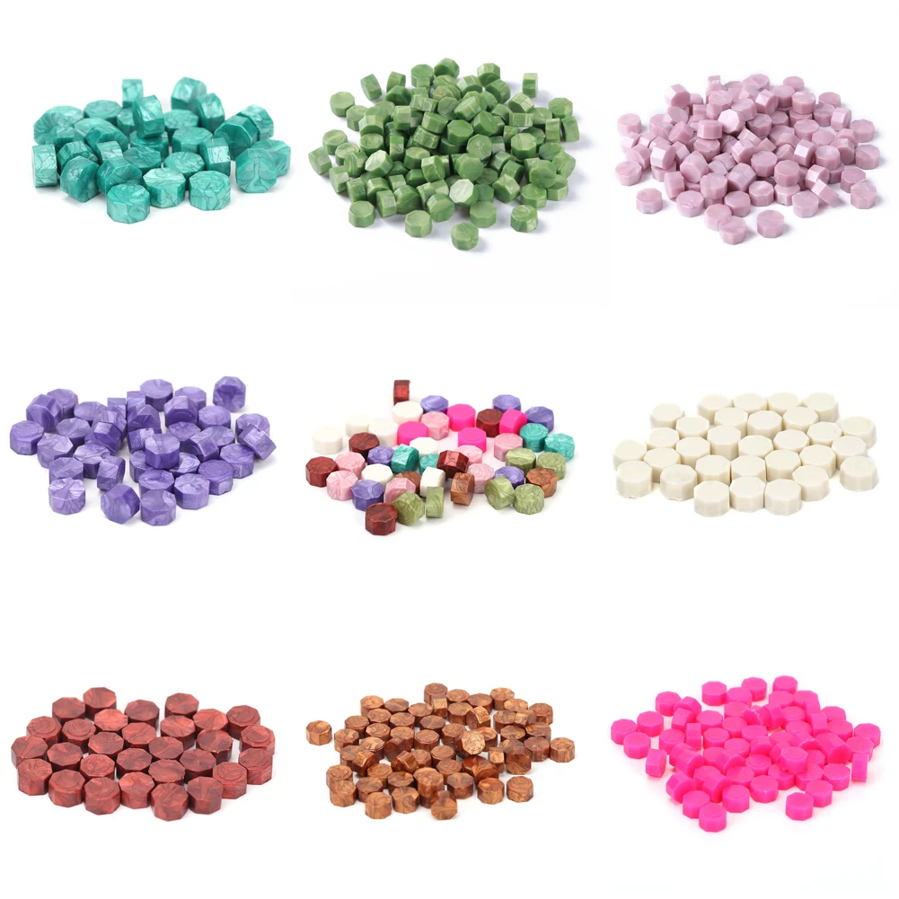 

100Pcs Seal Stamp Wax Colorful Beads Wax Seal Stamps for Envelope Documents Wedding Birthday Party Invitation Sealing Wax