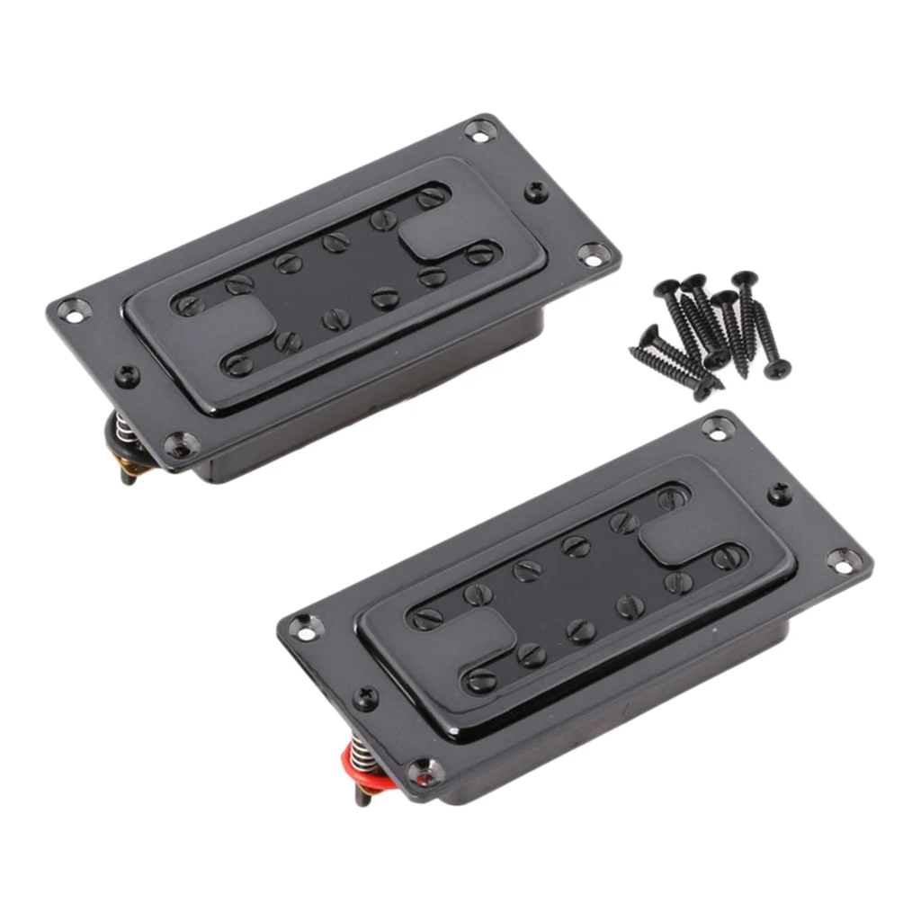 

2pieces 6 String Guitar Double Coil Humbucker Pickup w/ Screws Frame Black