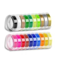 40 mixed color ribbons 9mm 3m embossed labels suitable for dymo 1610 12965 1880 motex e101 e202