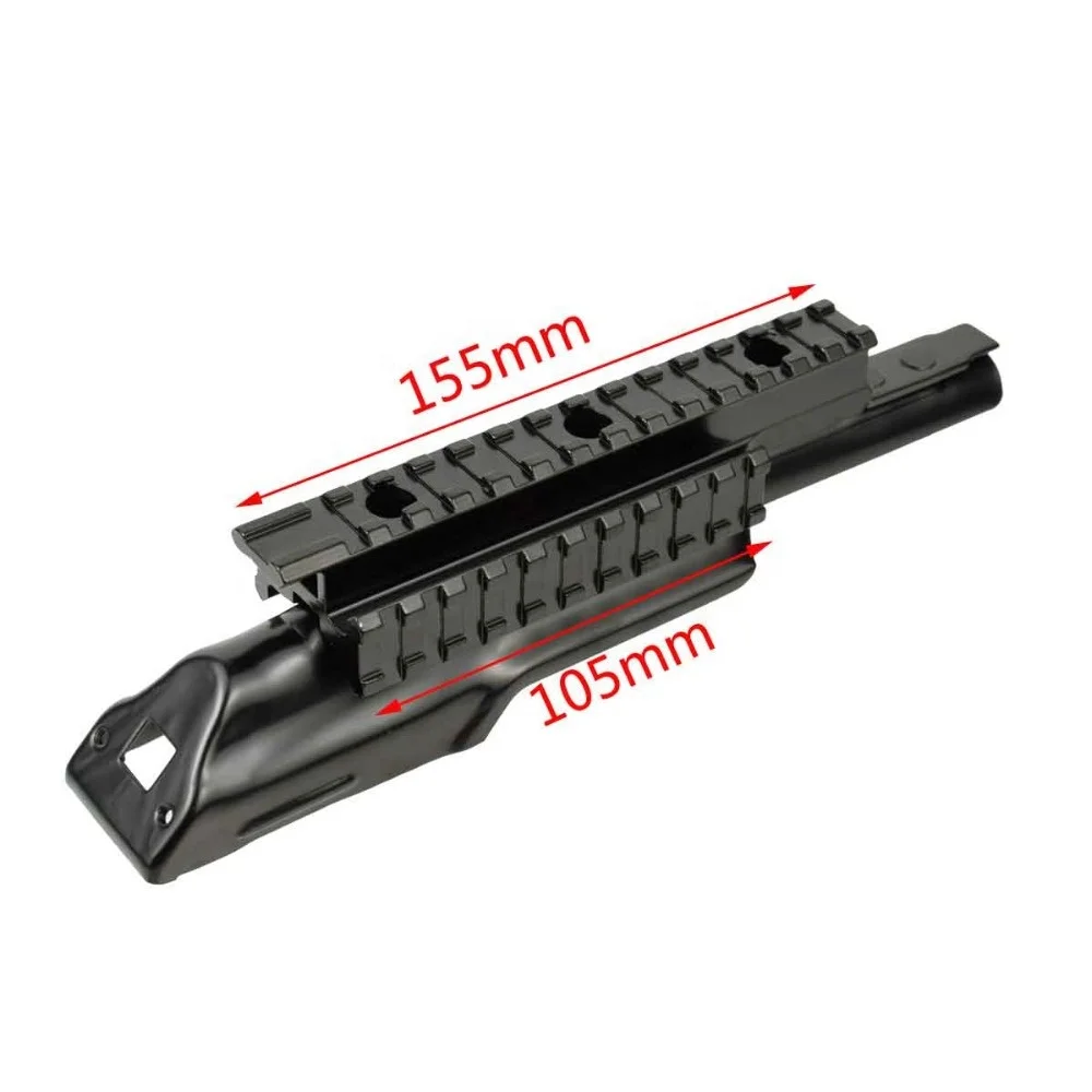 Tactical AK-47 AK 47 Tri-rail Integral Mount Receiver Top Cover Scope Picatinny Weaver Rail Base For Hunting | Спорт и развлечения