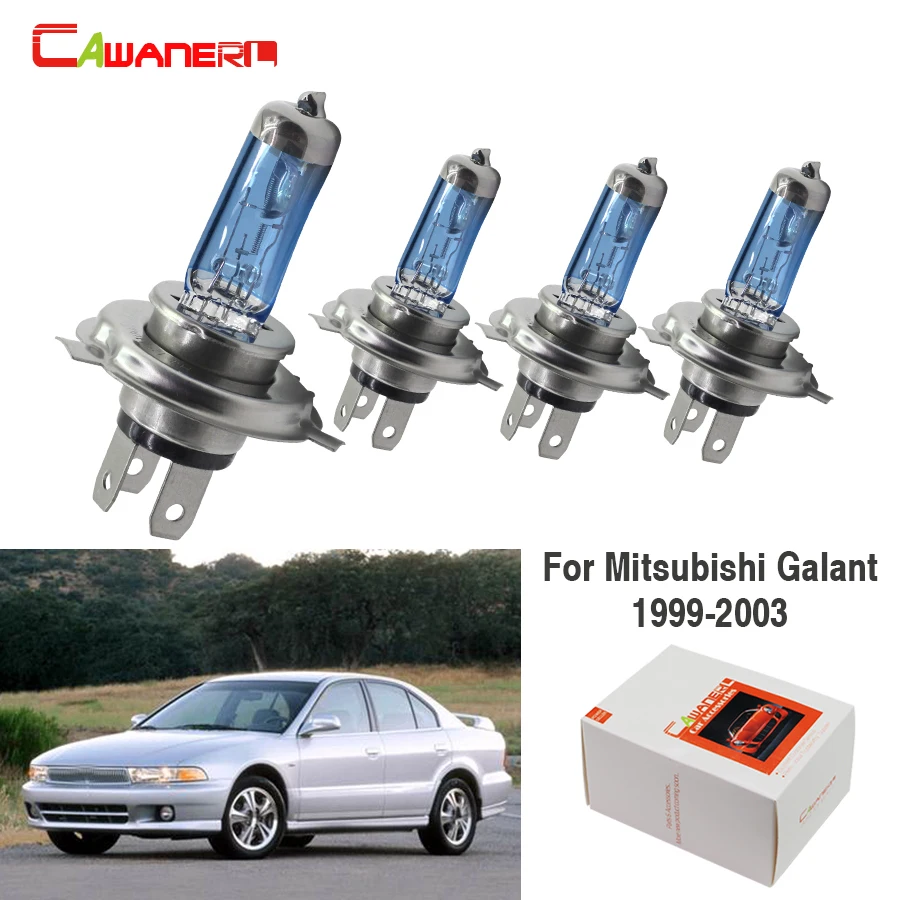 Cawaner для Mitsubishi Galant седан 1999 2003 4 шт. 100 Вт H4 автомобиль галогенная лампа Hi/короче