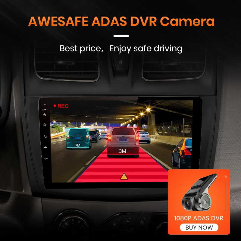AWESAFE AI Voice 2 din Android автомобильное радио для Renault Logan Sandero 2012-2019 Carplay 4G Автомобильный