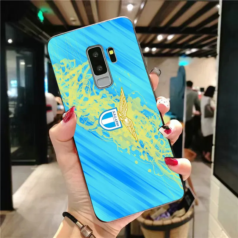 Чехол для телефона Immobile чехол Samsung Galaxy S10 S8 S9 Edge DIY черный мягкий TPU Lazio FC A9 C10 C9 J7 Max