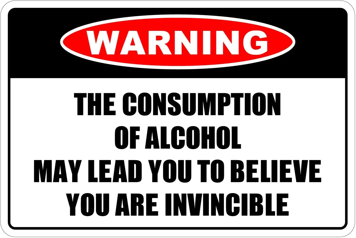 

StickerPirate Alcohol May Lead to Warning 8" x 12" Funny Metal Novelty Sign Aluminum NS 2006