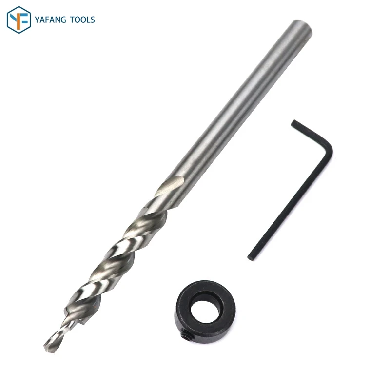 3pcs/set 9mm 9.5mm HSS Twist Step Drill Bit for Pocket Hole Jig Kit Woodworking Hole Drill Carpentry Power Tools