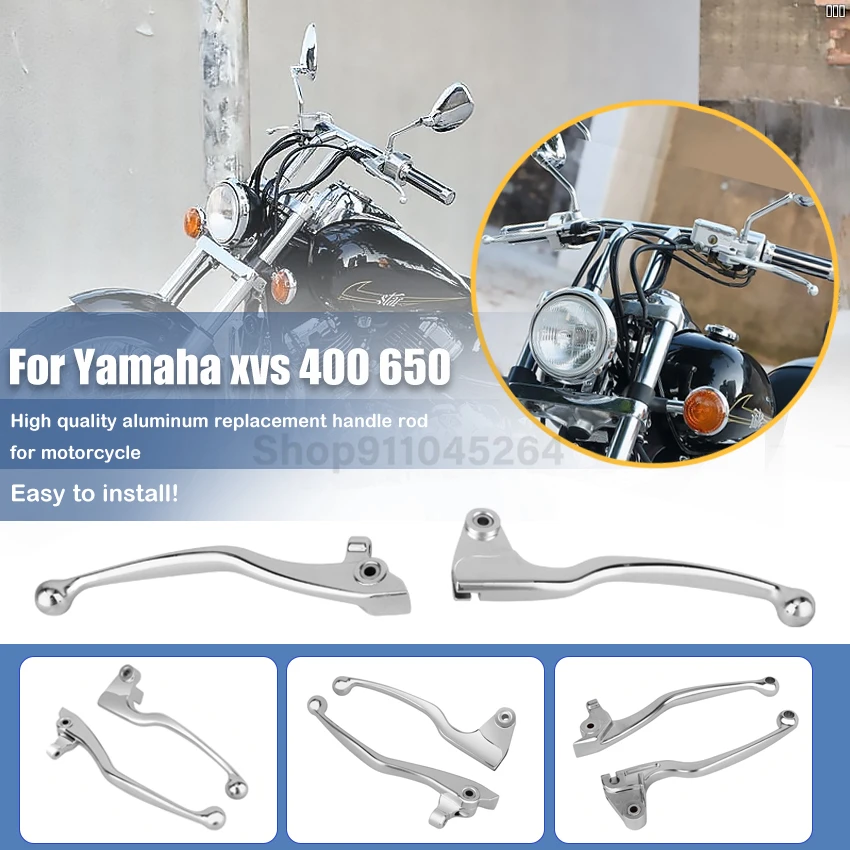 

Motorcycle Chrome Brake Clutch Lever Handlebar For Yamaha VStar Drag Star XVS 400/650 XVS 1100 99-09 96/16 Moto Accessories