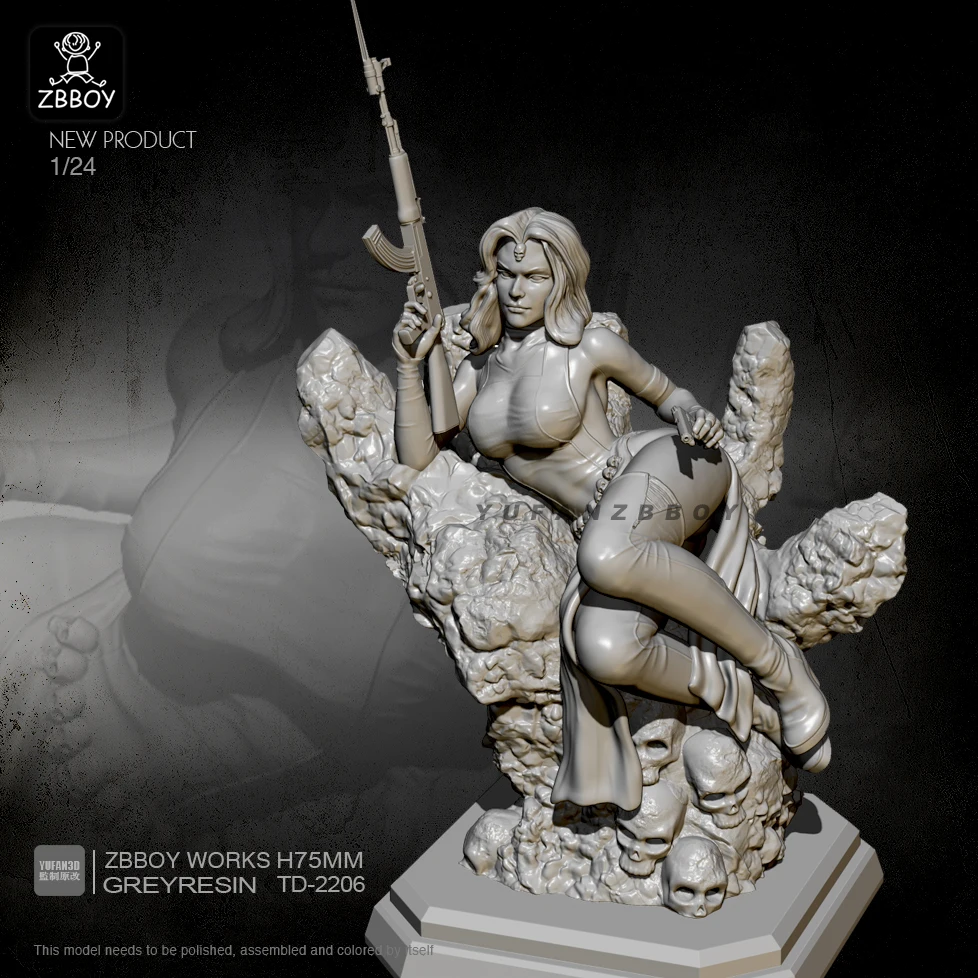 1/24 Resin Figure Kits Beauty Goddess warrior Model Self-assembled TD-2206 | Игрушки и хобби