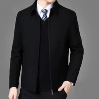 mens jackets and coats turn down collar men winter jacket zipper side pocket mens clothing 2020 fashion long sleeve coat men