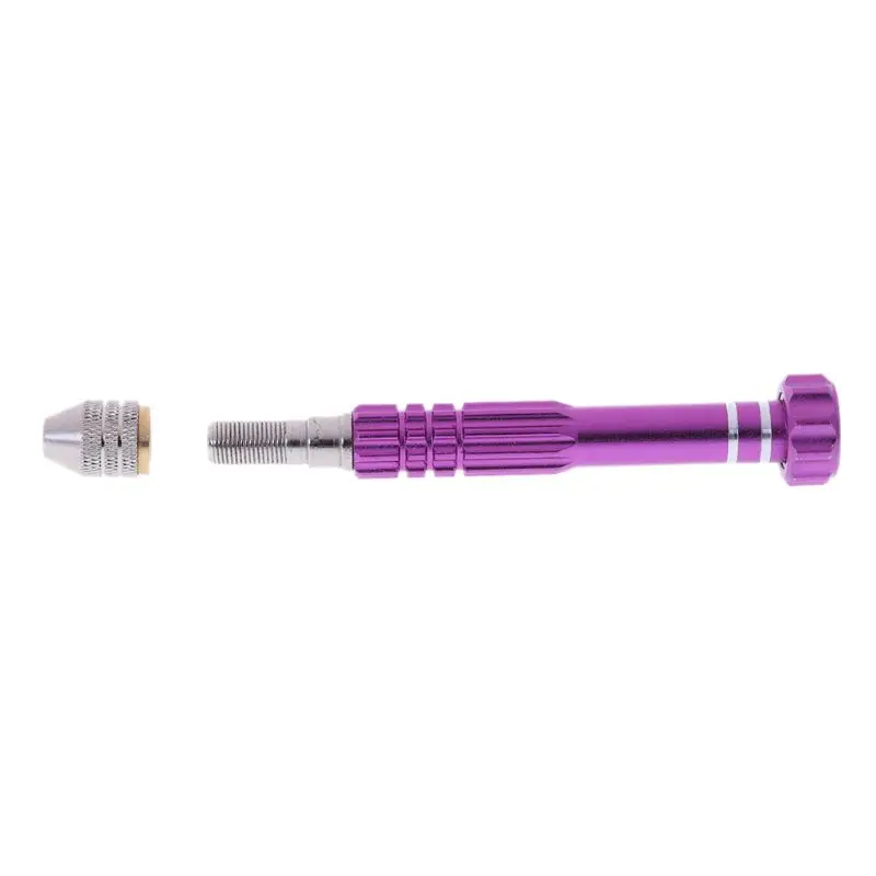 

New Colorful Drill Bit Aluminum Case Hand Drill + 10pcs Twist Drills Models Tool 634F