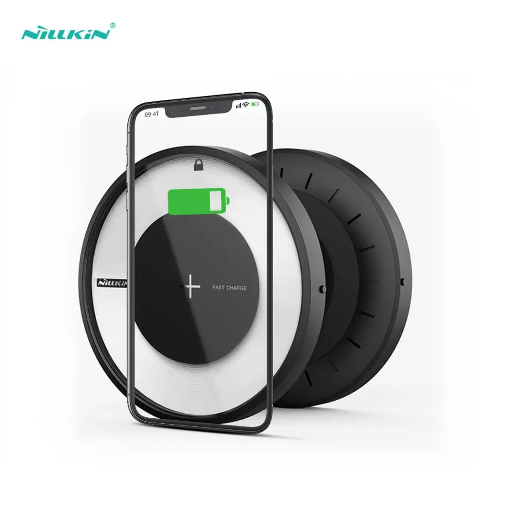 10 Вт Быстрое Qi Беспроводное зарядное устройство NILLKIN для iPhone X/XS/XR/8/8 Plus Samsung Note 10/S10