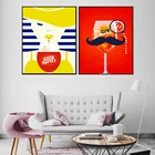 Картины на винном холсте Aperol, винтажные постеры с изображением еды, напитков, кухни, домашний декор, настенные художественные картины для гостиной, спальни