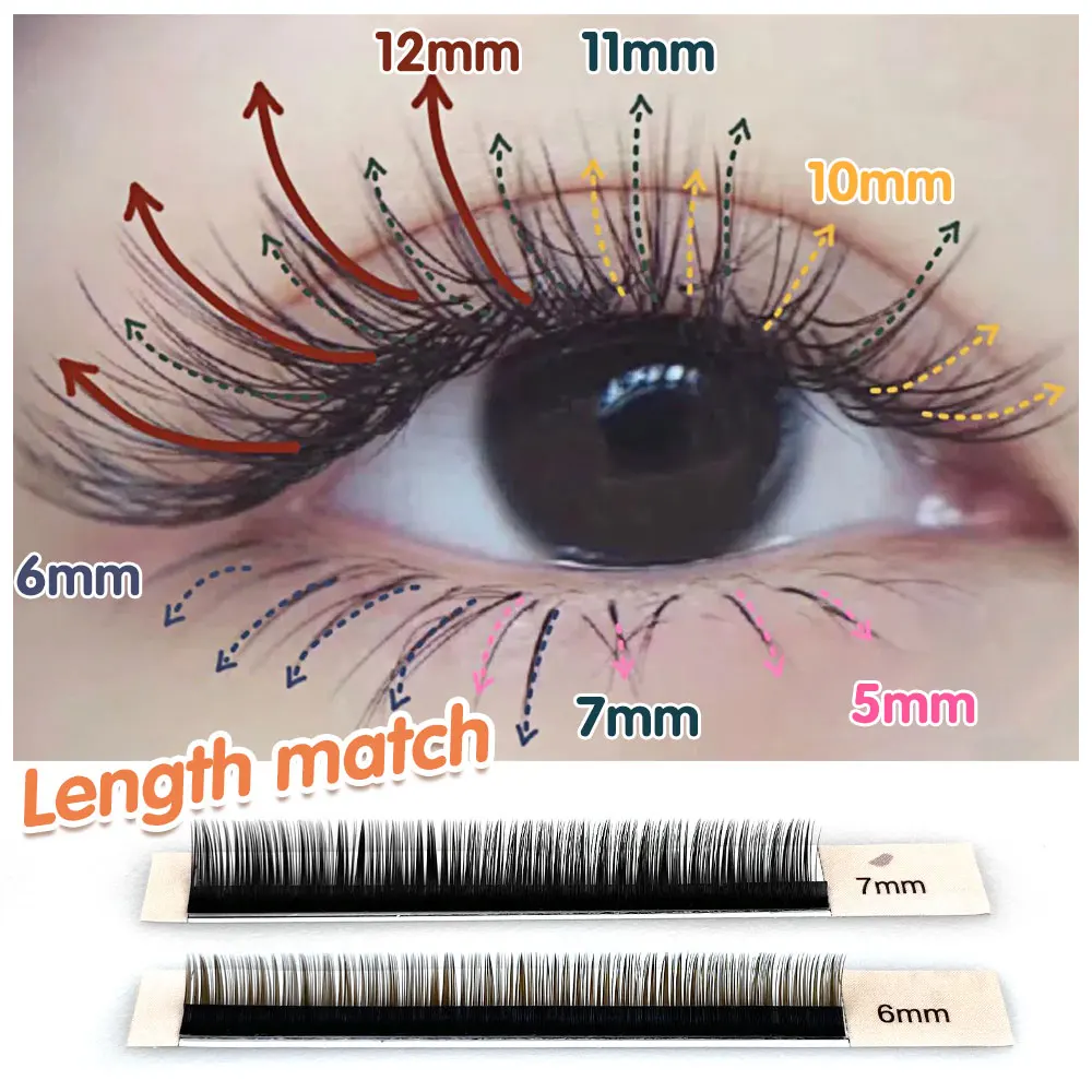 

Abonnie Bottom Lashes Premium Individual Eyelashes Extensions Matte Black & Dark Brown Mink Cilios