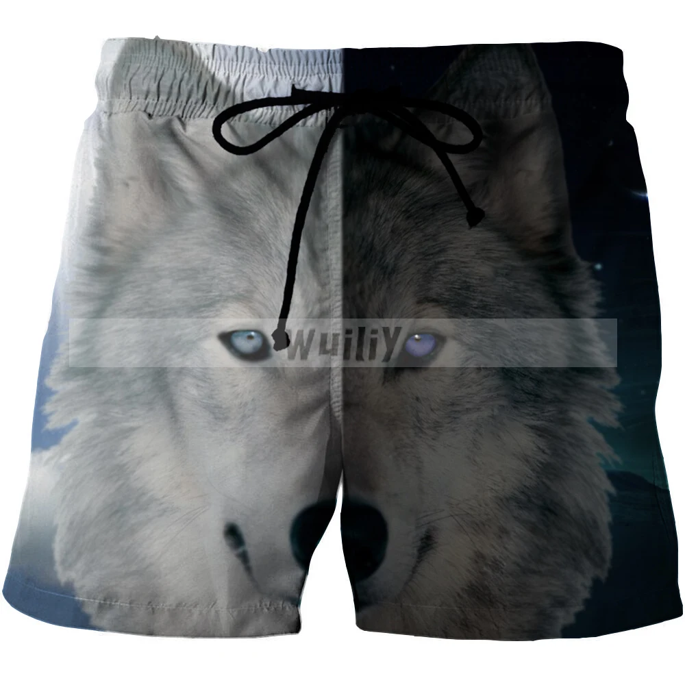 Пляжные шорты с 3d рисунком животных для мужчин и женщин короткие штаны|Плавки
