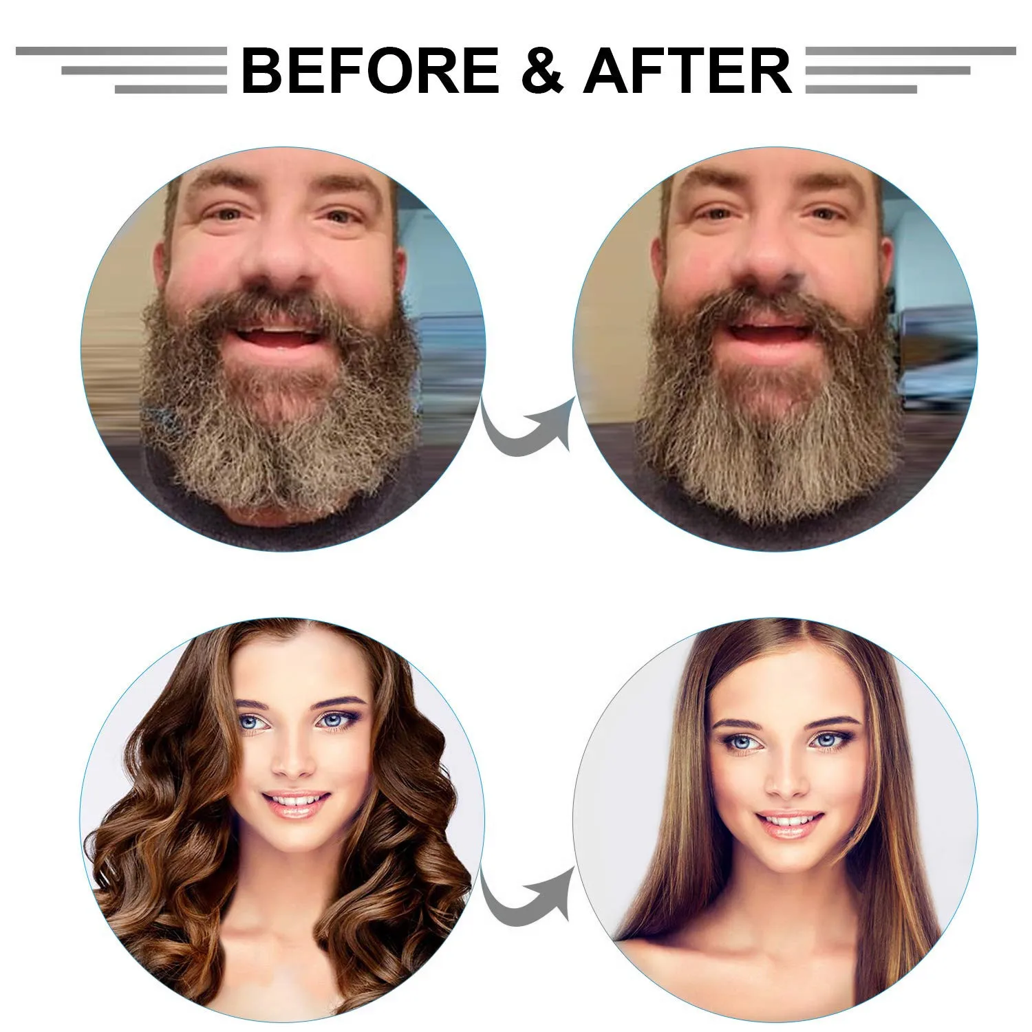 

Hair Straightening Brush LCD Display Fast Heat Beard Straightener Brush for Men Beard Brush Hot Comb Brushes