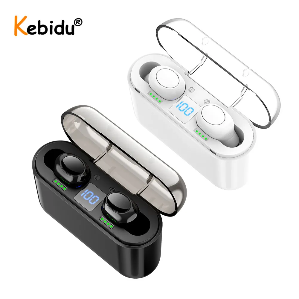 TWS беспроводные наушники Bluetooth 5 0 со светодиодным дисплесветодиодный и сенсорным