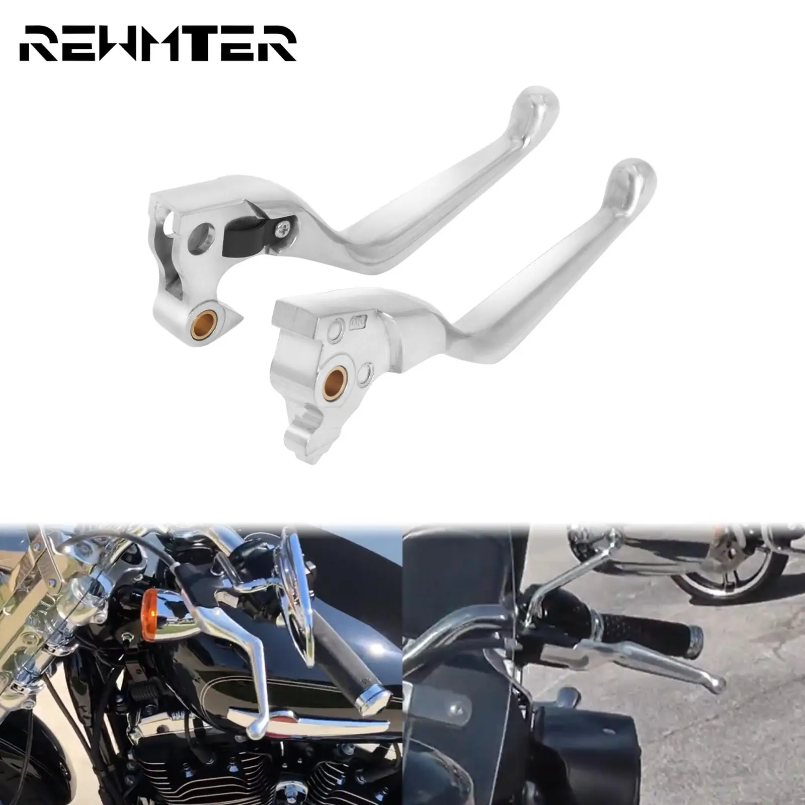 

2xMotorcycle Brake Clutch Lever Hand Control Chrome For Harley Sportster XL 883 1200 2014-2020 Roadster Nightster Iron Custom