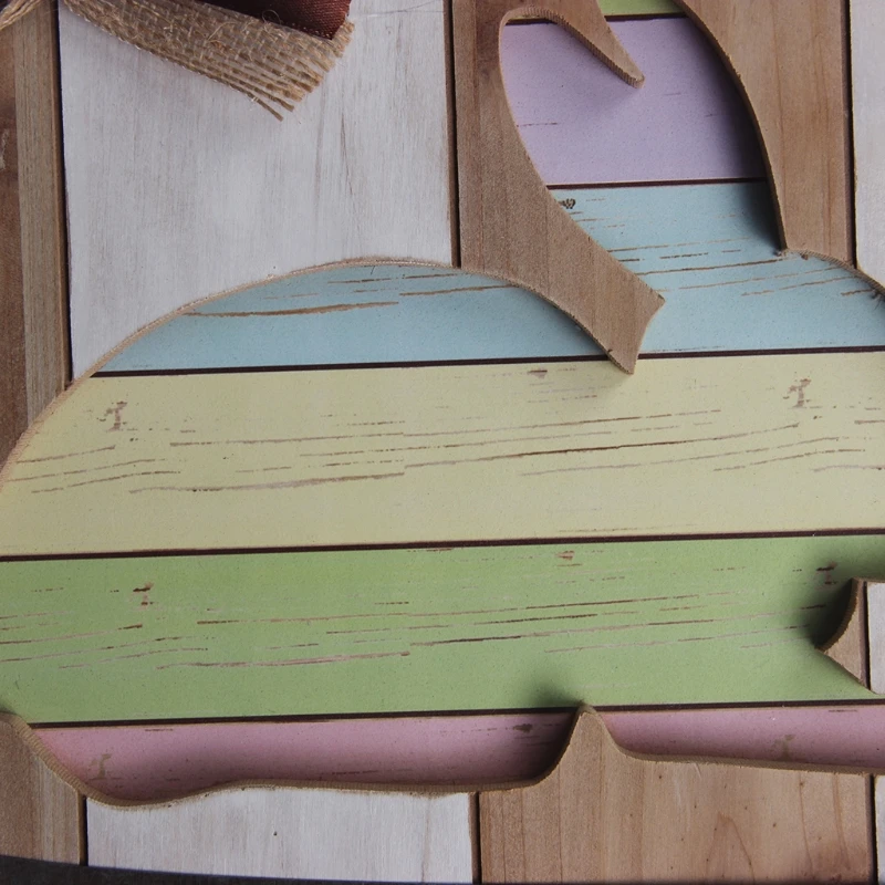 

Creative Wooden Rabbit Bunny Easter Decorations Valentine's Day Wedding Party Ornament DIY Craft