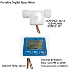 Цифровой расходомер US211M Lite 0.3-4Lmin, датчик расхода воды USN-HS21TS-3, датчик температуры Isentrol Zhongjiang Sea