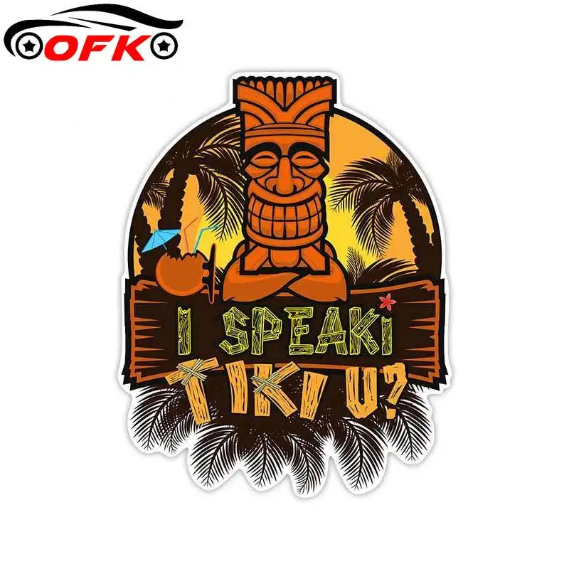 

Creative for I Speaki Tiki U Cartoon Decal Motorcycle Sunscreen Refrigerator Car Stickers Windows Decoration PVC 13cm X 10.1cm