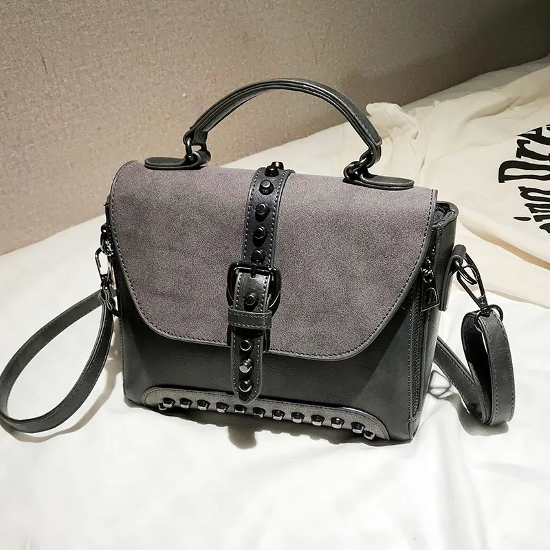 2019 женские сумки роскошные мессенджеры сумка с заклепками для девочек модная на