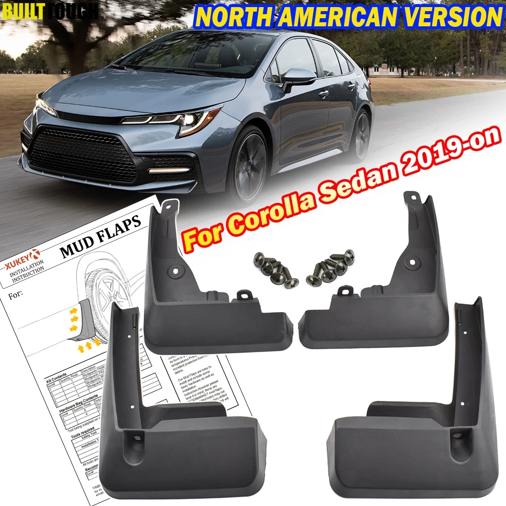 

Molded Mud Flaps For Toyota Corolla E210 4dr Sedan 2020 Mudflaps Splash Guards Mud Flap Front Rear Mudguards Fender